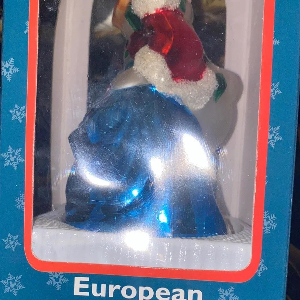 Vintage 1999 Disney Mickey Unlimited Donald Duck Santa Glass Ornament NEW